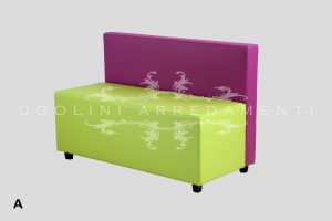 Modular sofa with wooden structure - A signle bench