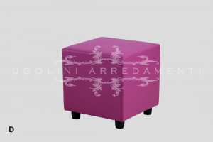 Divanetto componibile con struttura in legno - D versione pouf