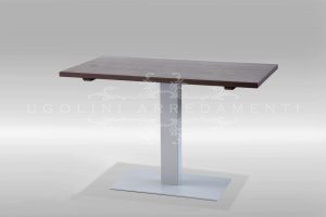 Tavolo base metallo piana legno
