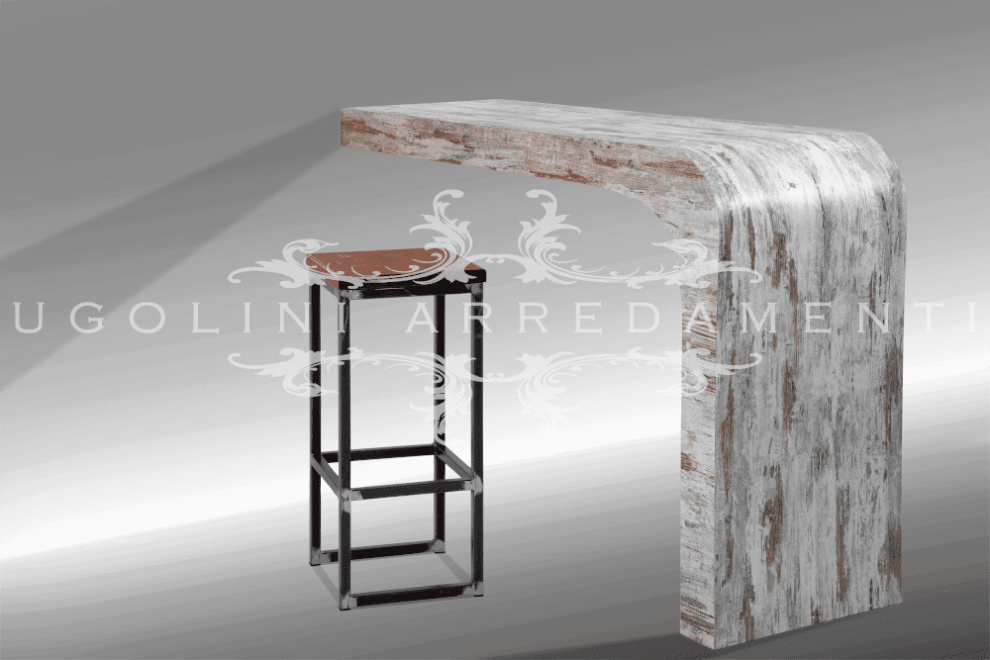 Tavolo singolo Moderno-Curvy265-panoramica - Consolle alta curvilinea