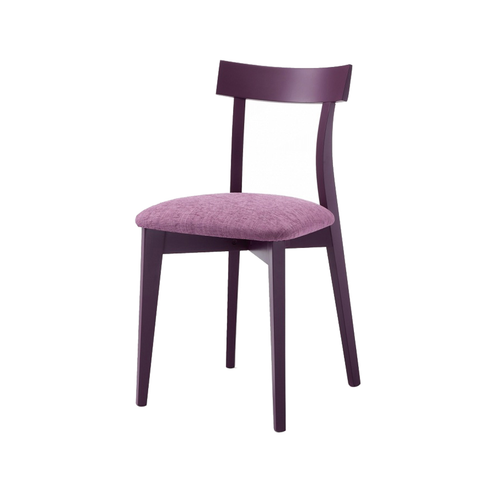 Sedia Viola legno e imbottito