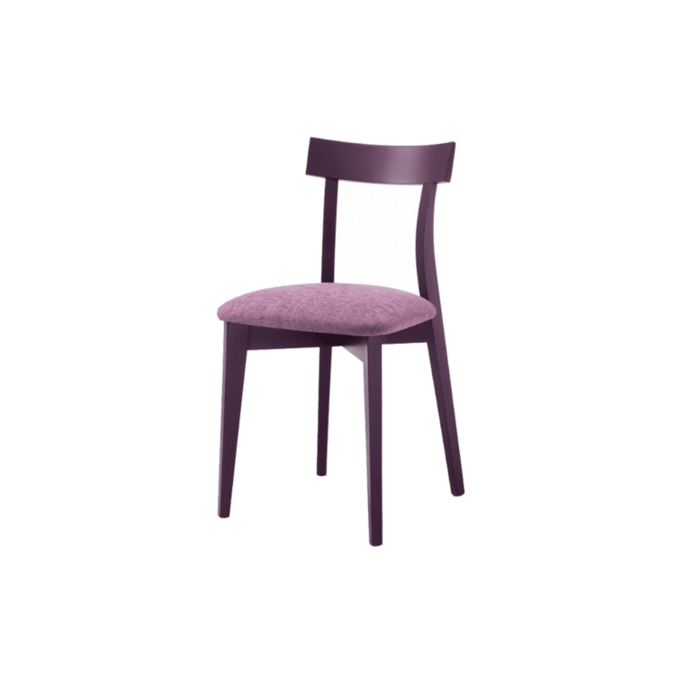 Sedia Viola legno e imbottito