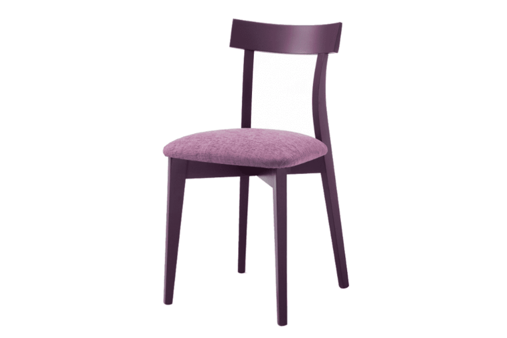 Sedia Viola legno e imbottito