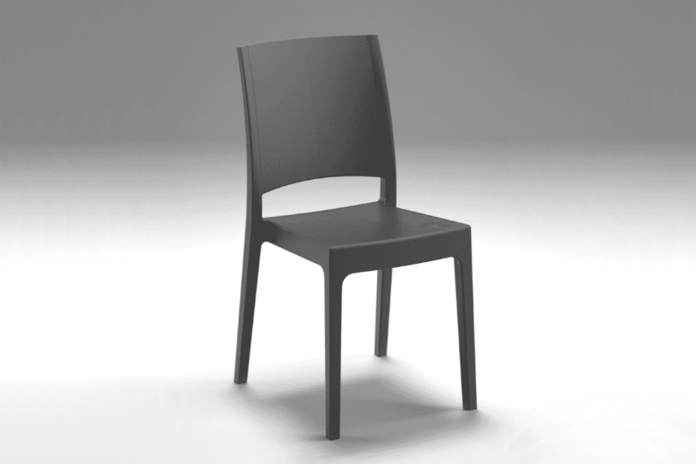 Sedie e Sgabelli - Sedia Flora antracite polpropilene - Moderno