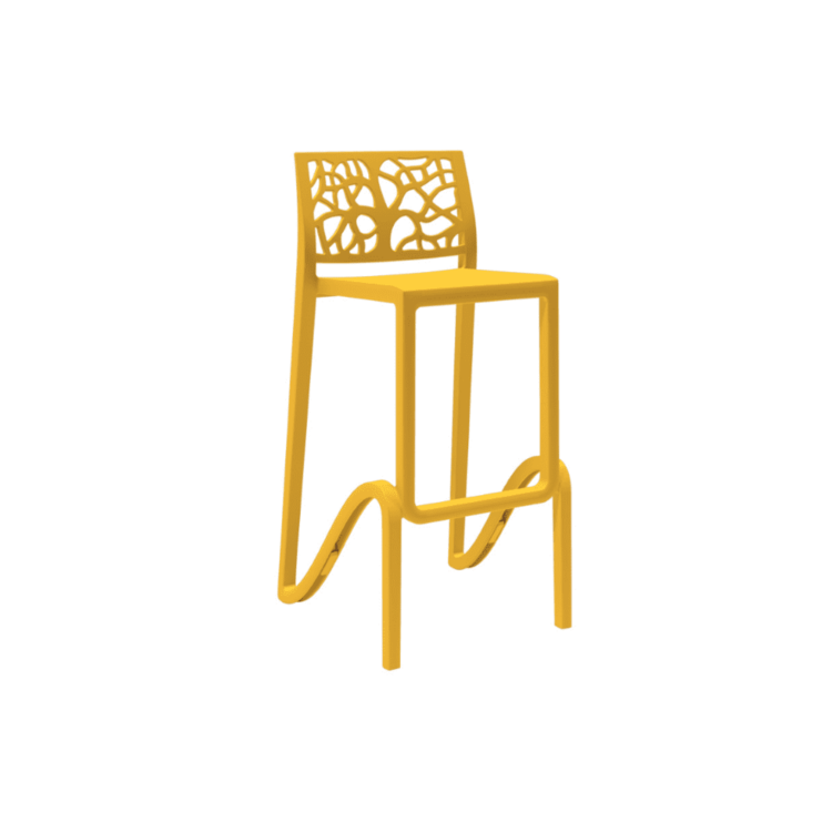 Sedie e Sgabelli - Sgabello Zefiro 750 giallo polipropilene - Moderno