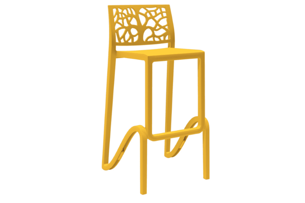 Sedie e Sgabelli - Sgabello Zefiro 750 giallo polipropilene - Moderno