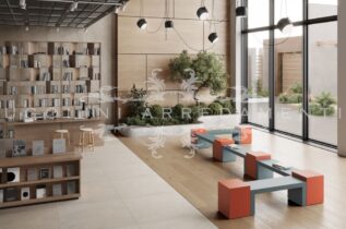 Set tavolo panche Moderno-Modular 105-panoramica alternata